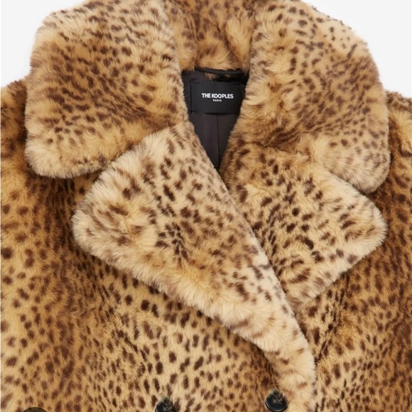 ✖️SOLD✖️ THE KOOPLES NWT Cheetah Animal Print Faux Fur Coat SOFTEST COAT EVER - Picture 6 of 16